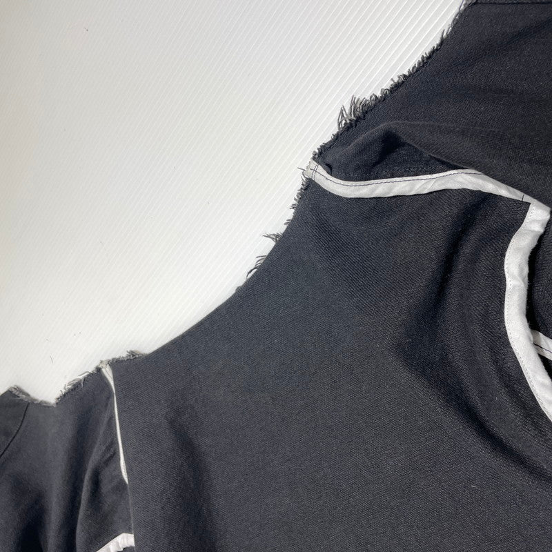 【中古品】【メンズ】 UNUSED アンユーズド NO-COLLAR CUTOFF DENIM JACKET US1129 ノーカラー カットオフ デニムジャケット ライトアウター 140-260818-ko-21-teih サイズ：00 カラー：ブラック 万代Net店