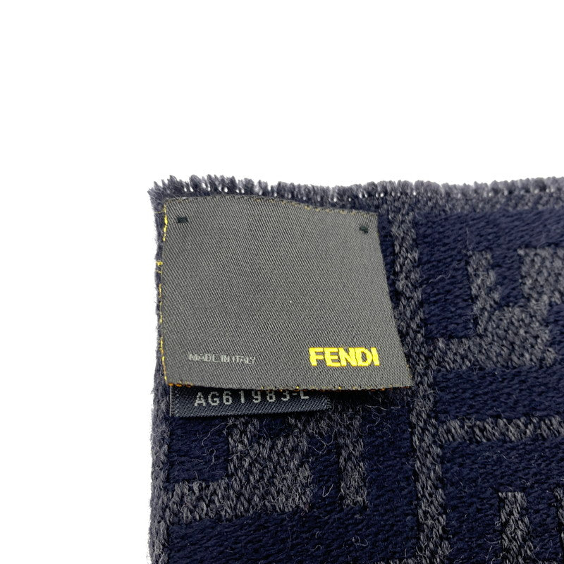 【中古品】【メンズ】 FENDI フェンディ WOOL MUFFLER MADE IN ITALY ウール マフラー イタリア製 187-260822-ss-08-teih カラー：総柄 万代Net店