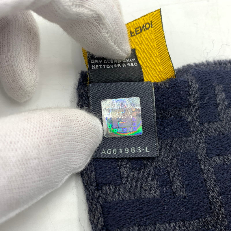 【中古品】【メンズ】 FENDI フェンディ WOOL MUFFLER MADE IN ITALY ウール マフラー イタリア製 187-260822-ss-08-teih カラー：総柄 万代Net店