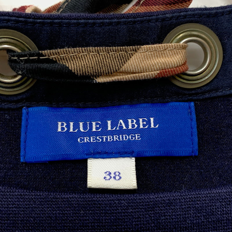 【中古品】【レディース】 BLUE LABEL CRESTBRIDGE ブルーレーベル クレストブリッジ DRESS 55J86-855-29 ドレス トップス ワンピース 168-260820-sa-06-tei サイズ：38 カラー：ネイビー 万代Net店