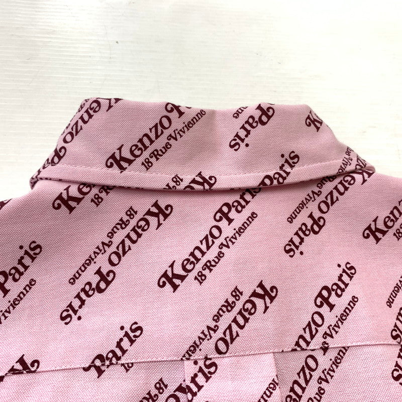 【中古品】【レディース】 KENZO ケンゾー × VERDY ヴェルディ 別注コラボ SHIRT DRESS "PINK" KZ-0245 シャツ ドレス ピンク 長袖 トップス ワンピース 168-260820-sa-05-tei サイズ：36 カラー：ピンク 万代Net店