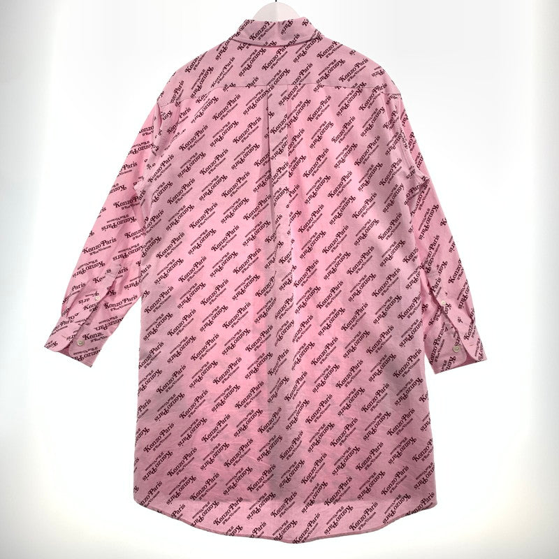 【中古品】【レディース】 KENZO ケンゾー × VERDY ヴェルディ 別注コラボ SHIRT DRESS "PINK" KZ-0245 シャツ ドレス ピンク 長袖 トップス ワンピース 168-260820-sa-05-tei サイズ：36 カラー：ピンク 万代Net店