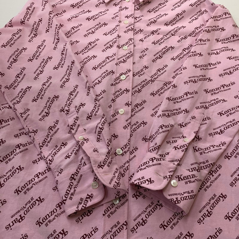 【中古品】【レディース】 KENZO ケンゾー × VERDY ヴェルディ 別注コラボ SHIRT DRESS "PINK" KZ-0245 シャツ ドレス ピンク 長袖 トップス ワンピース 168-260820-sa-05-tei サイズ：36 カラー：ピンク 万代Net店