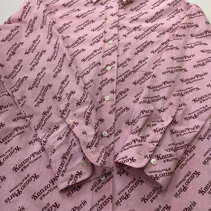 【中古品】【レディース】 KENZO ケンゾー × VERDY ヴェルディ 別注コラボ SHIRT DRESS "PINK" KZ-0245 シャツ ドレス ピンク 長袖 トップス ワンピース 168-260820-sa-05-tei サイズ：36 カラー：ピンク 万代Net店