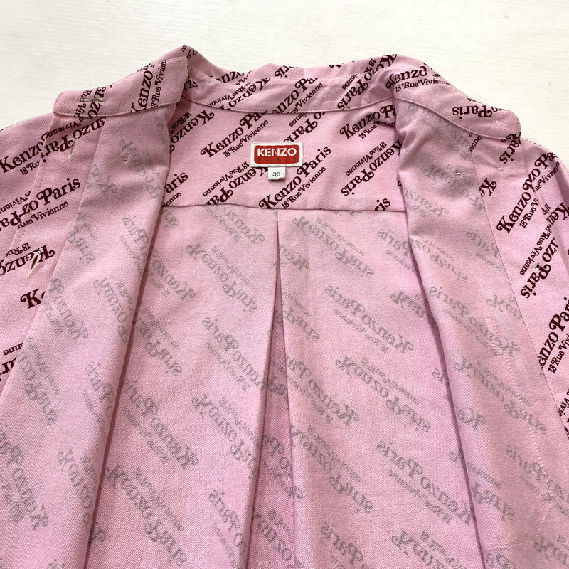 【中古品】【レディース】 KENZO ケンゾー × VERDY ヴェルディ 別注コラボ SHIRT DRESS "PINK" KZ-0245 シャツ ドレス ピンク 長袖 トップス ワンピース 168-260820-sa-05-tei サイズ：36 カラー：ピンク 万代Net店