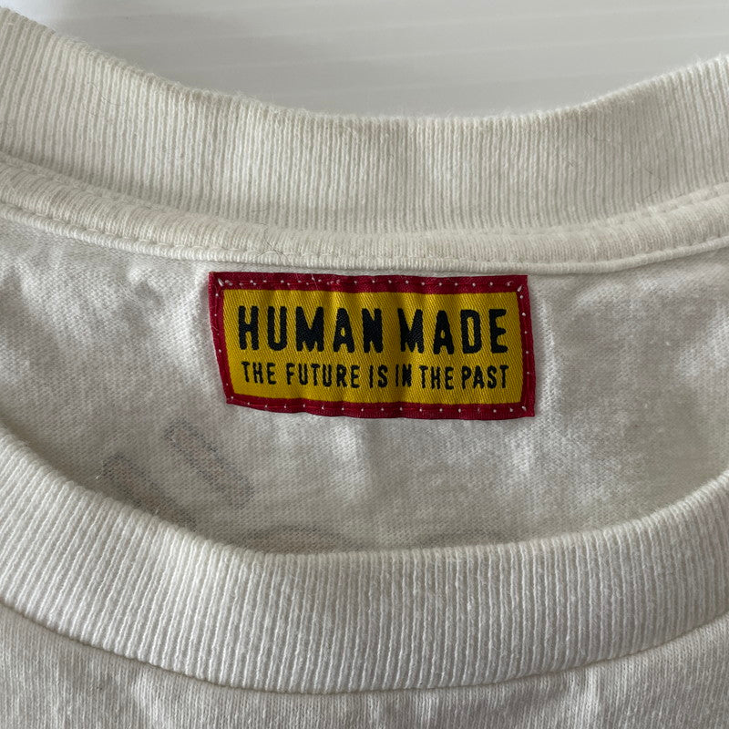 【現状渡し品】【メンズ】 HUMAN MADE ヒューマンメイド 25SS GRAPHIC S/S T-SHIRT HM29CS047 グラフィック ショートスリーブ Tシャツ 半袖 トップス 142-260820-ko-03-teih サイズ：XL カラー：ホワイト 万代Net店