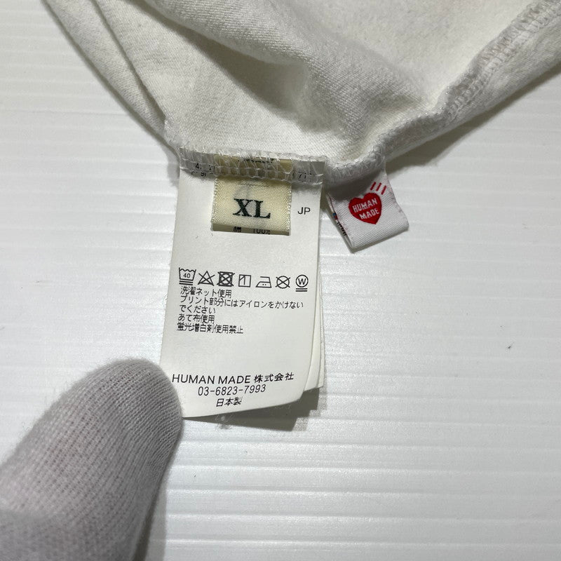 【現状渡し品】【メンズ】 HUMAN MADE ヒューマンメイド 25SS GRAPHIC S/S T-SHIRT HM29CS047 グラフィック ショートスリーブ Tシャツ 半袖 トップス 142-260820-ko-03-teih サイズ：XL カラー：ホワイト 万代Net店