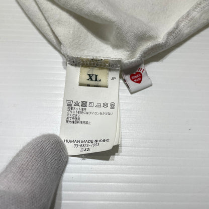 【現状渡し品】【メンズ】 HUMAN MADE ヒューマンメイド 25SS GRAPHIC S/S T-SHIRT HM29CS047 グラフィック ショートスリーブ Tシャツ 半袖 トップス 142-260820-ko-03-teih サイズ：XL カラー：ホワイト 万代Net店