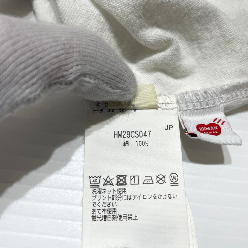 【現状渡し品】【メンズ】 HUMAN MADE ヒューマンメイド 25SS GRAPHIC S/S T-SHIRT HM29CS047 グラフィック ショートスリーブ Tシャツ 半袖 トップス 142-260820-ko-03-teih サイズ：XL カラー：ホワイト 万代Net店