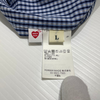 【中古品】【メンズ】 HUMAN MADE ヒューマンメイド CHECK B.D. L/S SHIRT HM29SH012 チェック ボタンダウン ロングスリーブ シャツ 長袖 トップス 142-260820-ko-08-teih サイズ：L カラー：ブルー 万代Net店