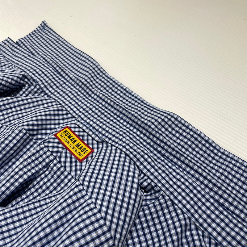 【中古品】【メンズ】 HUMAN MADE ヒューマンメイド CHECK B.D. L/S SHIRT HM29SH012 チェック ボタンダウン ロングスリーブ シャツ 長袖 トップス 142-260820-ko-08-teih サイズ：L カラー：ブルー 万代Net店