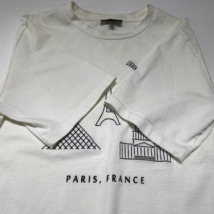 【現状渡し品】【メンズ】 A.P.C. アーペーセー PARIS S/S T-SHIRT 24245-1-93101 パリス ショートスリーブ Tシャツ 半袖トップス 141-260820-ko-02-teih サイズ：M カラー：ホワイト 万代Net店