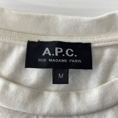 【現状渡し品】【メンズ】 A.P.C. アーペーセー PARIS S/S T-SHIRT 24245-1-93101 パリス ショートスリーブ Tシャツ 半袖トップス 141-260820-ko-02-teih サイズ：M カラー：ホワイト 万代Net店