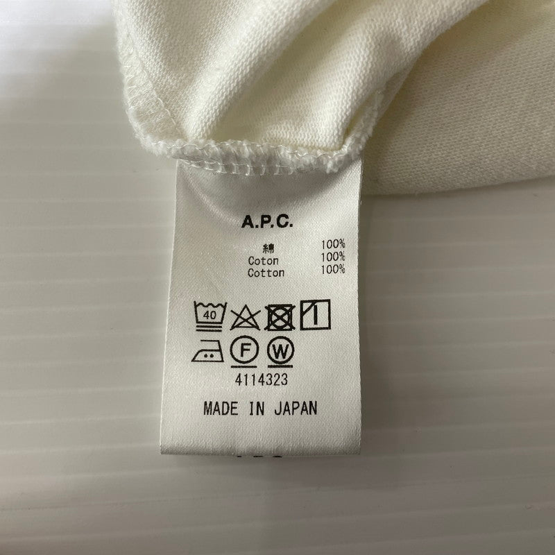 【現状渡し品】【メンズ】 A.P.C. アーペーセー PARIS S/S T-SHIRT 24245-1-93101 パリス ショートスリーブ Tシャツ 半袖トップス 141-260820-ko-02-teih サイズ：M カラー：ホワイト 万代Net店