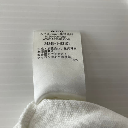 【現状渡し品】【メンズ】 A.P.C. アーペーセー PARIS S/S T-SHIRT 24245-1-93101 パリス ショートスリーブ Tシャツ 半袖トップス 141-260820-ko-02-teih サイズ：M カラー：ホワイト 万代Net店