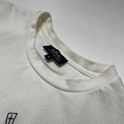 【現状渡し品】【メンズ】 A.P.C. アーペーセー PARIS S/S T-SHIRT 24245-1-93101 パリス ショートスリーブ Tシャツ 半袖トップス 141-260820-ko-02-teih サイズ：M カラー：ホワイト 万代Net店