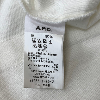 【中古品】【レディース】 MARC JACOBSS マイク ジェイコブス × A.P.C. アーペーセー SLIM FIT S/S TEE スリム フィット ショートスリーブ Tシャツ 半袖 トップス 168-260820-sa-07-tei サイズ：M カラー：ホワイト 万代Net店