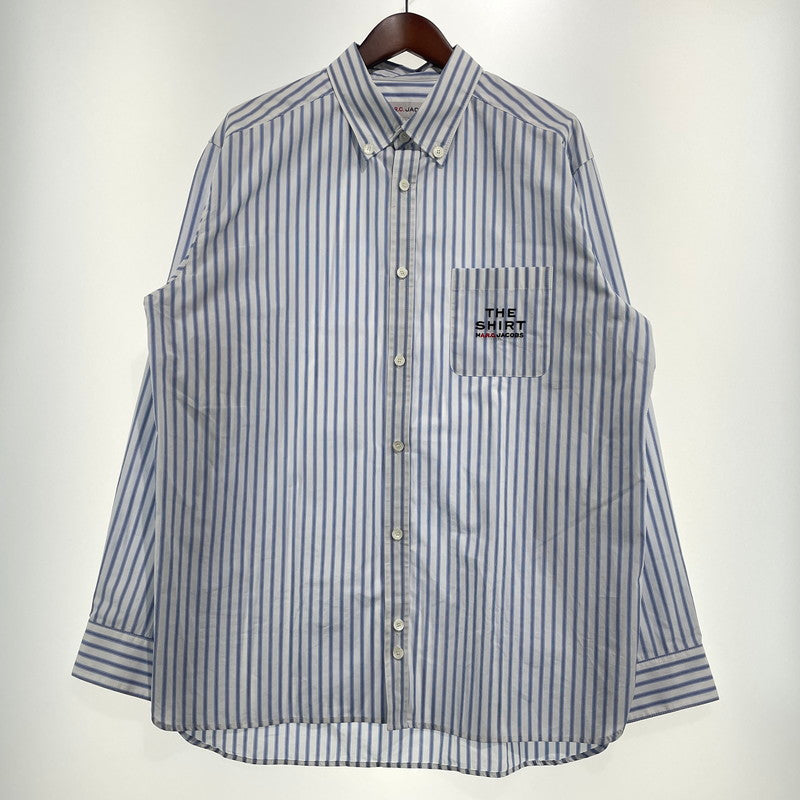 【中古品】【メンズ】 MARC JACOBS マークジェイコブス × A.P.C. アーペーセー 別注 コラボ STRIPE L/S SHIRT ストライプ ロングスリーブ シャツ 長袖 トップス ボタンダウン 141-260820-ko-07-teih サイズ：S カラー：ストライプ 万代Net店