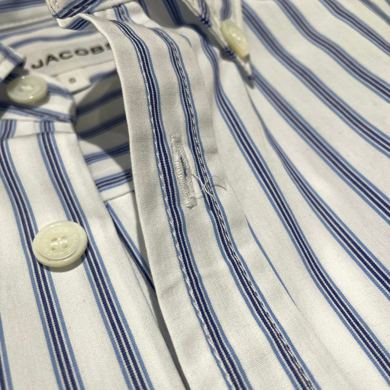 【中古品】【メンズ】 MARC JACOBS マークジェイコブス × A.P.C. アーペーセー 別注 コラボ STRIPE L/S SHIRT ストライプ ロングスリーブ シャツ 長袖 トップス ボタンダウン 141-260820-ko-07-teih サイズ：S カラー：ストライプ 万代Net店