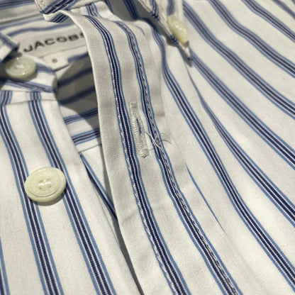 【中古品】【メンズ】 MARC JACOBS マークジェイコブス × A.P.C. アーペーセー 別注 コラボ STRIPE L/S SHIRT ストライプ ロングスリーブ シャツ 長袖 トップス ボタンダウン 141-260820-ko-07-teih サイズ：S カラー：ストライプ 万代Net店