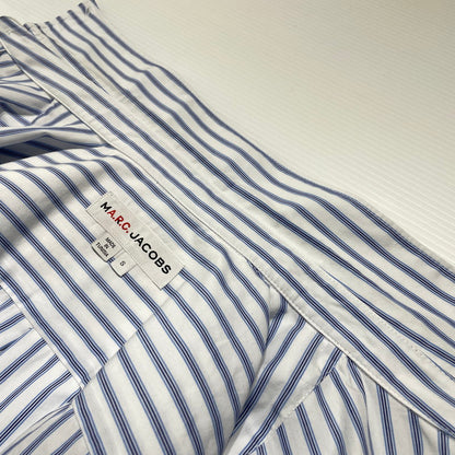 【中古品】【メンズ】 MARC JACOBS マークジェイコブス × A.P.C. アーペーセー 別注 コラボ STRIPE L/S SHIRT ストライプ ロングスリーブ シャツ 長袖 トップス ボタンダウン 141-260820-ko-07-teih サイズ：S カラー：ストライプ 万代Net店