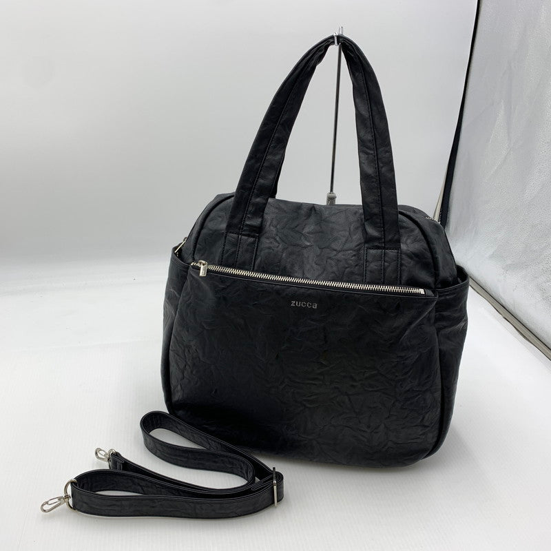 【中古品】【レディース】 ZUCCa ズッカ 2WAY EMBOSS BAG エンボスバッグ カバン ショルダーバッグ 188-260822-ss-01-teih カラー：ブラック 万代Net店
