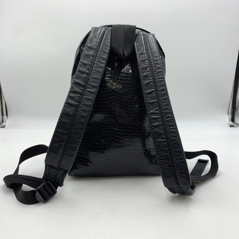 【中古品】【メンズ】 COMME des GARCONS コムデギャルソン 18AW PU LEATHER BACKPACK GB-K202 レザーバックパック カバン リュック 188-260822-ss-03-teih カラー：ブラック 万代Net店