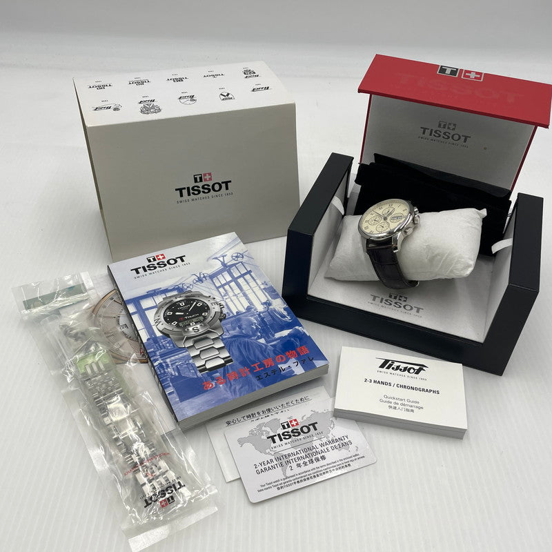 【中古品】【メンズ】 TISSOT ティソ T-CLASSIC LE LOCLEVALJOUX T006.414.36.443.00 Tクラシック ル・ロックル バルジュー 腕時計 クロノグラフ自動巻き 197-260820-yo-11-teih カラー：シルバー 万代Net店