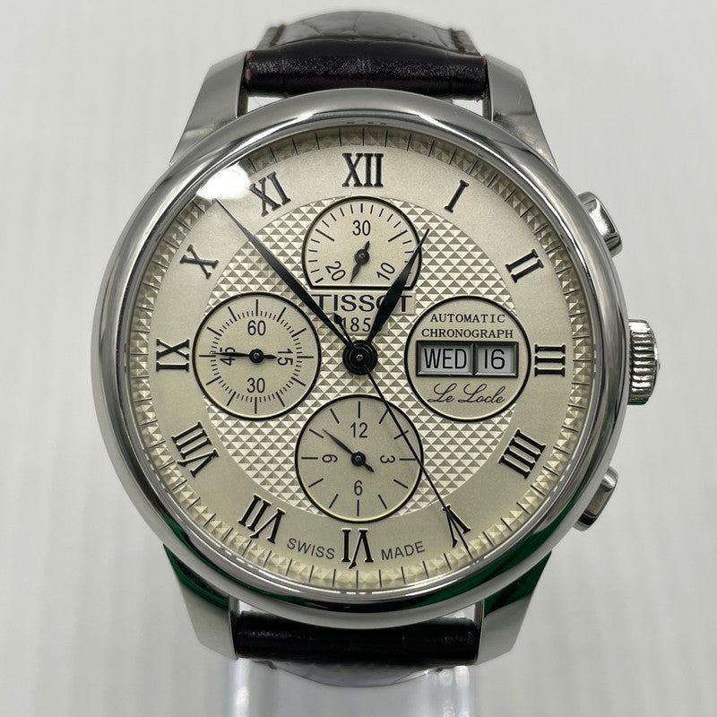 【中古品】【メンズ】 TISSOT ティソ T-CLASSIC LE LOCLEVALJOUX T006.414.36.443.00 Tクラシック ル・ロックル バルジュー 腕時計 クロノグラフ自動巻き 197-260820-yo-11-teih カラー：シルバー 万代Net店