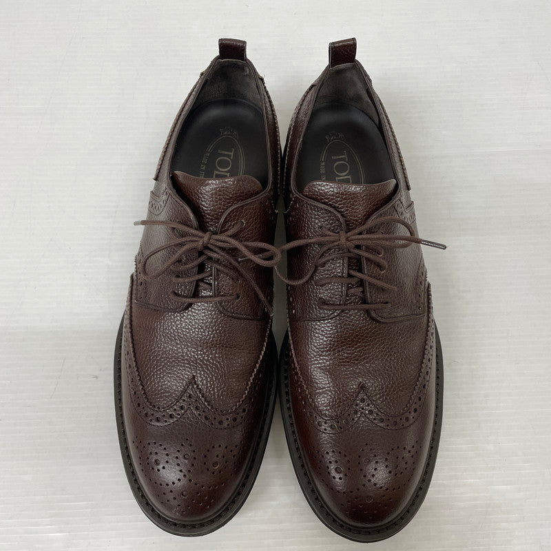【中古品】【メンズ】 TOD'S トッズ WING TIP ウイングチップ シューズ 革靴 164-261029-yo-08-teih サイズ：8 カラー：ブラウン 万代Net店