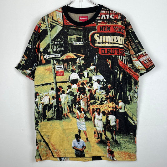 【中古品】【メンズ】 SUPREME シュプリーム 20AW STREET SCENE JACQUARD TOP 2020年秋冬 ストリート シーン ジャカード トップ 半袖 トップス 149-260817-sa-06-teih サイズ：L カラー：総柄 万代Net店