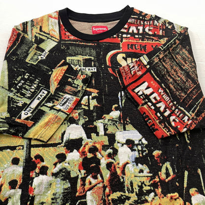 【中古品】【メンズ】 SUPREME シュプリーム 20AW STREET SCENE JACQUARD TOP 2020年秋冬 ストリート シーン ジャカード トップ 半袖 トップス 149-260817-sa-06-teih サイズ：L カラー：総柄 万代Net店