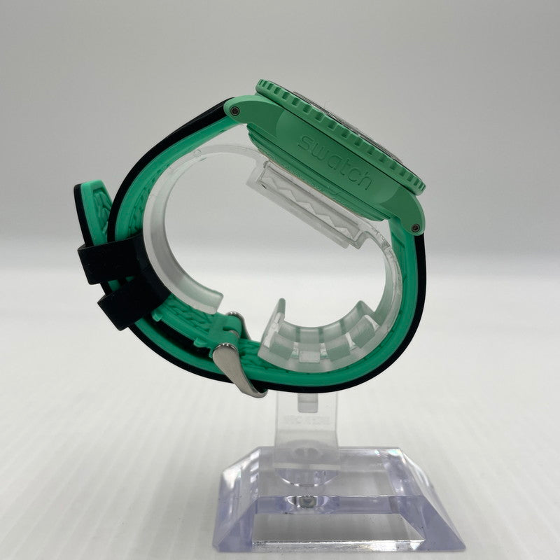 【中古品】【メンズ】 BLANCPAIN ブランパン × SWATCH スウォッチ 別注コラボ FIFTY FATHOMS INDIAN OCEAN フィフティファゾムス インディアンオーシャン 腕時計 自動巻き 197-260820-yo-12-teih カラー：グリーン 万代Net店