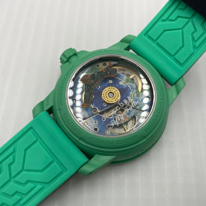 【中古品】【メンズ】 BLANCPAIN ブランパン × SWATCH スウォッチ 別注コラボ FIFTY FATHOMS INDIAN OCEAN フィフティファゾムス インディアンオーシャン 腕時計 自動巻き 197-260820-yo-12-teih カラー：グリーン 万代Net店
