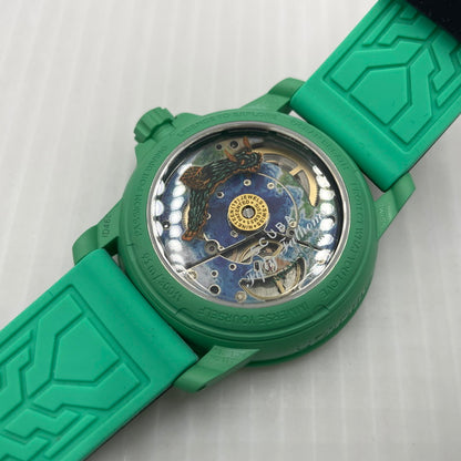 【中古品】【メンズ】 BLANCPAIN ブランパン × SWATCH スウォッチ 別注コラボ FIFTY FATHOMS INDIAN OCEAN フィフティファゾムス インディアンオーシャン 腕時計 自動巻き 197-260820-yo-12-teih カラー：グリーン 万代Net店