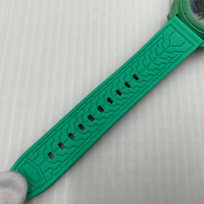 【中古品】【メンズ】 BLANCPAIN ブランパン × SWATCH スウォッチ 別注コラボ FIFTY FATHOMS INDIAN OCEAN フィフティファゾムス インディアンオーシャン 腕時計 自動巻き 197-260820-yo-12-teih カラー：グリーン 万代Net店