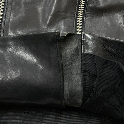 【中古品】【メンズ】 DIESEL BLACK GOLD ディーゼル ブラック ゴールド RAMU LEATHER DOUBLE RIDERS JACKET ラム レザー ダブル ライダース ジャケット アウター 141-260817-sa-04-teih サイズ：46 カラー：ブラック 万代Net店
