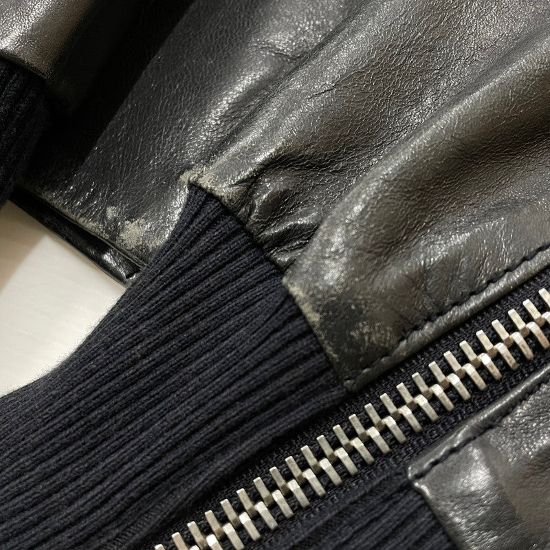 【中古品】【メンズ】 DIESEL BLACK GOLD ディーゼル ブラック ゴールド RAMU LEATHER DOUBLE RIDERS JACKET ラム レザー ダブル ライダース ジャケット アウター 141-260817-sa-04-teih サイズ：46 カラー：ブラック 万代Net店