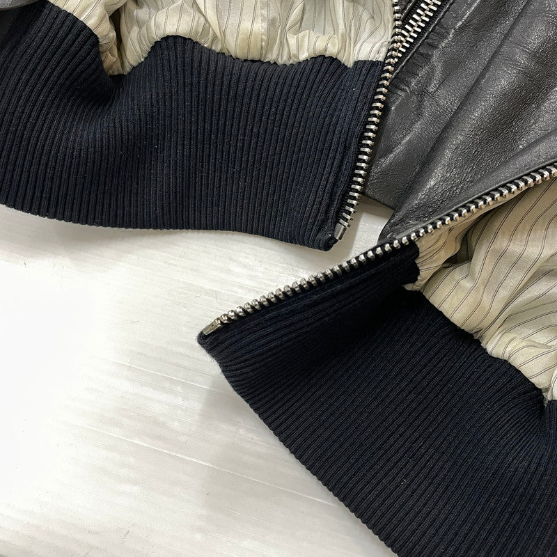 【中古品】【メンズ】 DIESEL BLACK GOLD ディーゼル ブラック ゴールド RAMU LEATHER DOUBLE RIDERS JACKET ラム レザー ダブル ライダース ジャケット アウター 141-260817-sa-04-teih サイズ：46 カラー：ブラック 万代Net店