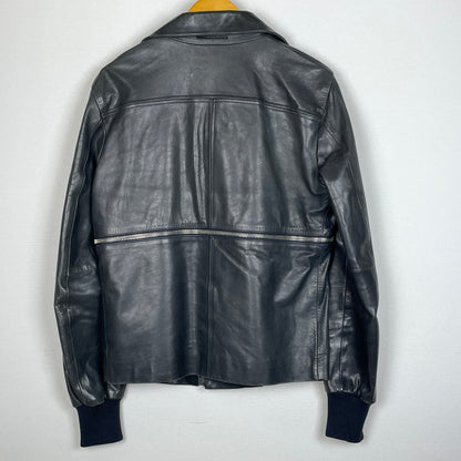 【中古品】【メンズ】 DIESEL BLACK GOLD ディーゼル ブラック ゴールド RAMU LEATHER DOUBLE RIDERS JACKET ラム レザー ダブル ライダース ジャケット アウター 141-260817-sa-04-teih サイズ：46 カラー：ブラック 万代Net店