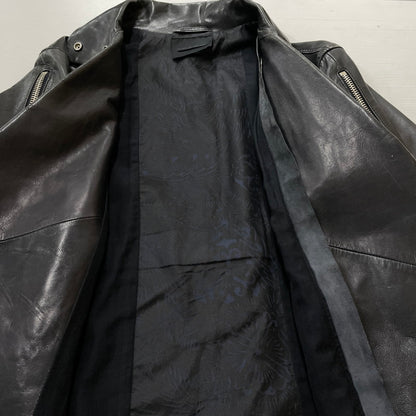 【中古品】【メンズ】 DIESEL BLACK GOLD ディーゼル ブラック ゴールド RAMU LEATHER DOUBLE RIDERS JACKET ラム レザー ダブル ライダース ジャケット アウター 141-260817-sa-04-teih サイズ：46 カラー：ブラック 万代Net店