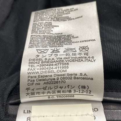 【中古品】【メンズ】 DIESEL BLACK GOLD ディーゼル ブラック ゴールド RAMU LEATHER DOUBLE RIDERS JACKET ラム レザー ダブル ライダース ジャケット アウター 141-260817-sa-04-teih サイズ：46 カラー：ブラック 万代Net店