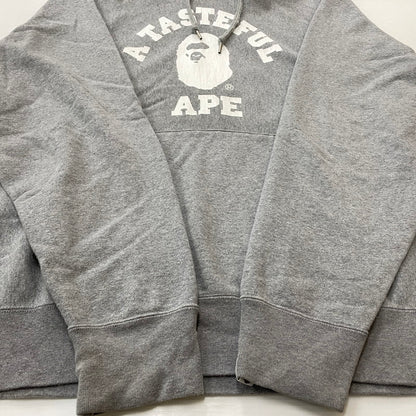 【中古品】【メンズ】 A BATHING APE ア ベイシング エイプ × JJJOUND ジョウンド RELAXED CLASSIC COLLEGE PULLOVER HOODIE リラックスド クラシック カレッジ プルーオーバー フーディー パーカー 140-260817-sa-10-teih サイズ：XL カラー：グレー 万代Net店