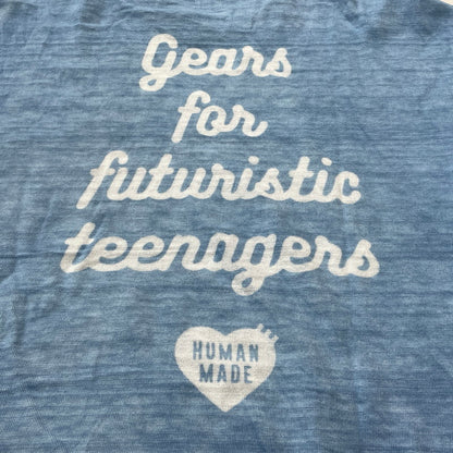 【中古品】【メンズ】 HUMANMADE ヒューマンメイド INDIGO LOGO TEE インディゴ ロゴ Ｔシャツ 半袖 トップス 142-260817-sa-05-teih サイズ：XL カラー：ブルー 万代Net店
