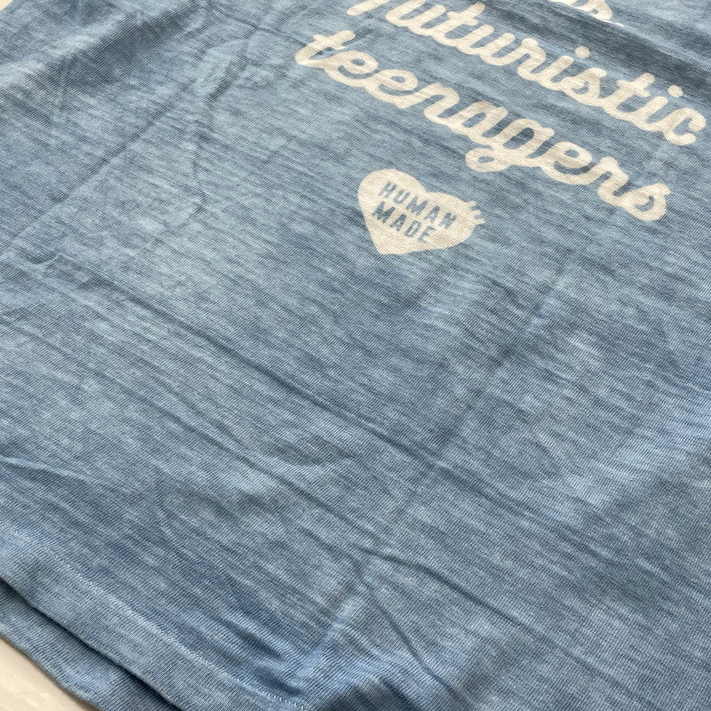 【中古品】【メンズ】 HUMANMADE ヒューマンメイド INDIGO LOGO TEE インディゴ ロゴ Ｔシャツ 半袖 トップス 142-260817-sa-05-teih サイズ：XL カラー：ブルー 万代Net店