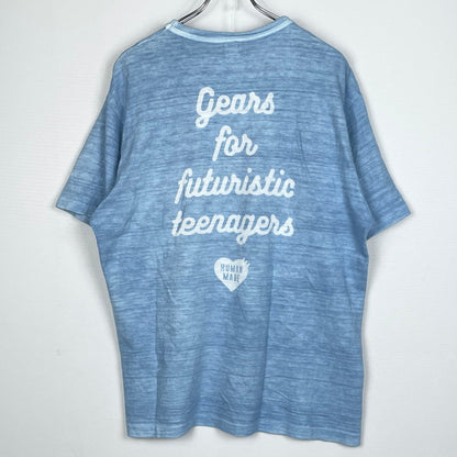 【中古品】【メンズ】 HUMANMADE ヒューマンメイド INDIGO LOGO TEE インディゴ ロゴ Ｔシャツ 半袖 トップス 142-260817-sa-05-teih サイズ：XL カラー：ブルー 万代Net店