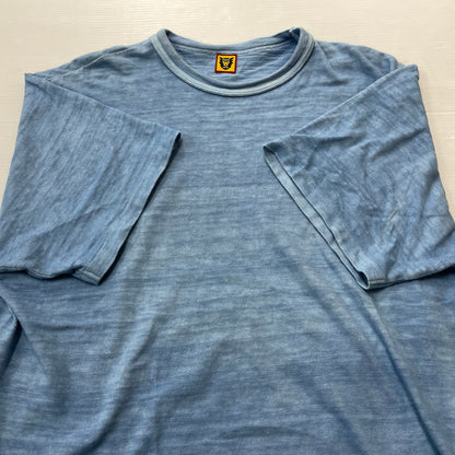 【中古品】【メンズ】 HUMANMADE ヒューマンメイド INDIGO LOGO TEE インディゴ ロゴ Ｔシャツ 半袖 トップス 142-260817-sa-05-teih サイズ：XL カラー：ブルー 万代Net店
