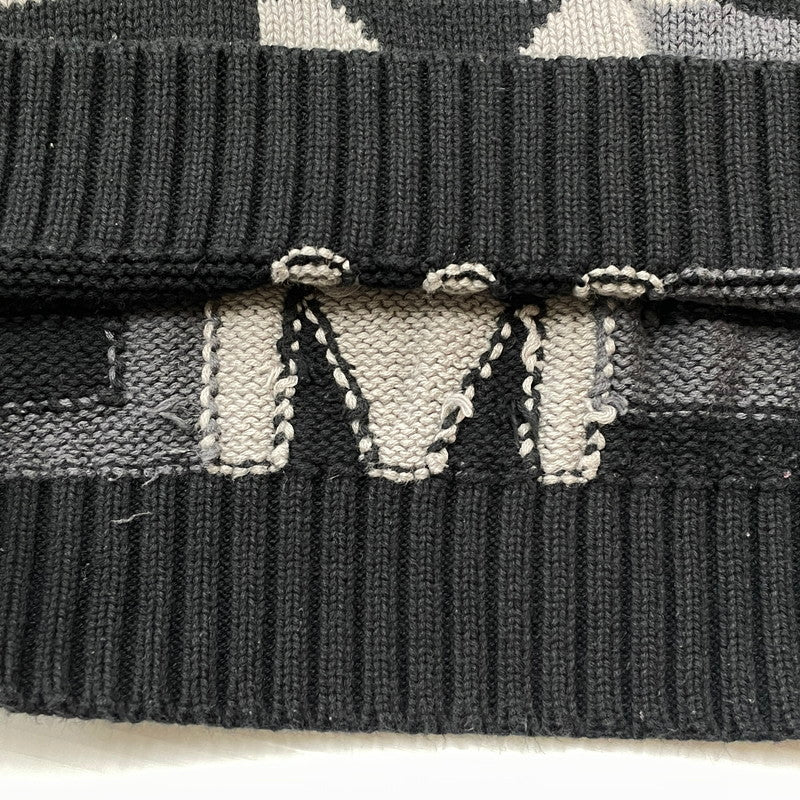 【中古品】【メンズ】 SUPREME シュプリーム 18AW LETTERS SWEATER 2018年秋冬 レターズ セーター 長袖 トップス 149-260817-sa-08-teih サイズ：M カラー：ブラック 万代Net店