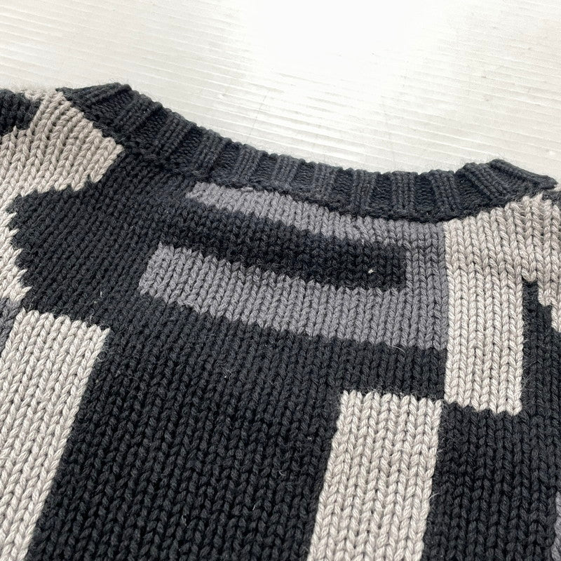 【中古品】【メンズ】 SUPREME シュプリーム 18AW LETTERS SWEATER 2018年秋冬 レターズ セーター 長袖 トップス 149-260817-sa-08-teih サイズ：M カラー：ブラック 万代Net店