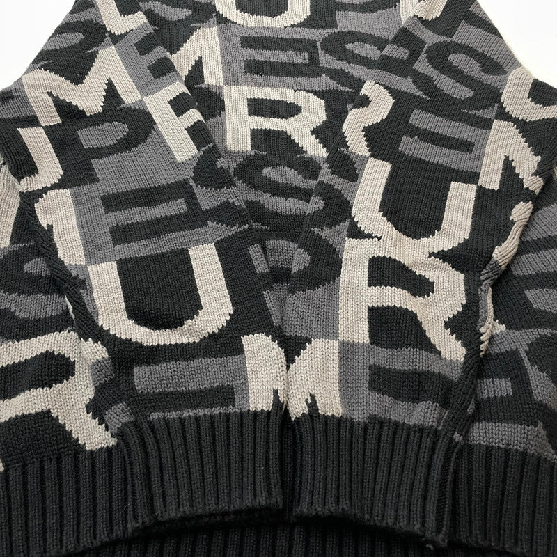 【中古品】【メンズ】 SUPREME シュプリーム 18AW LETTERS SWEATER 2018年秋冬 レターズ セーター 長袖 トップス 149-260817-sa-08-teih サイズ：M カラー：ブラック 万代Net店